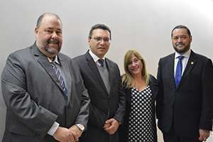 Dr. Antonio Geraldo dos Santos, Dr. Marcos Machado, dra. Raquel Rizzi e Dr. Pedro Eduardo Menegasso