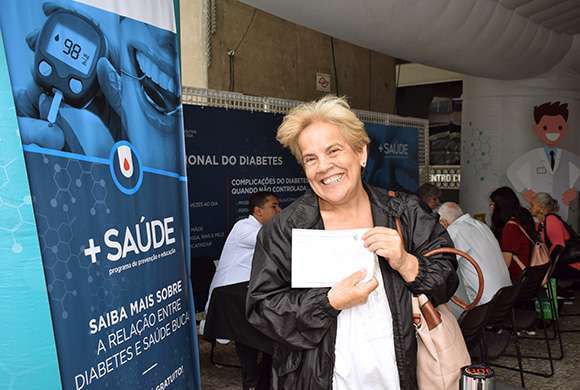 Eleni Monteiro Vieira participou da ação e sugeriu que fosse ampliada para outras doenças 