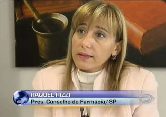 A presidente do CRF-SP, dra. Raquel Rizzi, em entrevista ao Jornal da Band (Reprodução TV Bandeirantes)