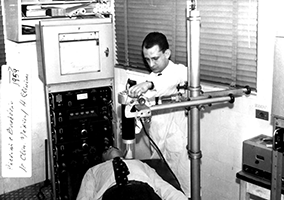 Primeiros instantes do mapeamento de órgãos em 1959. Início da medicina nuclear no Brasil
